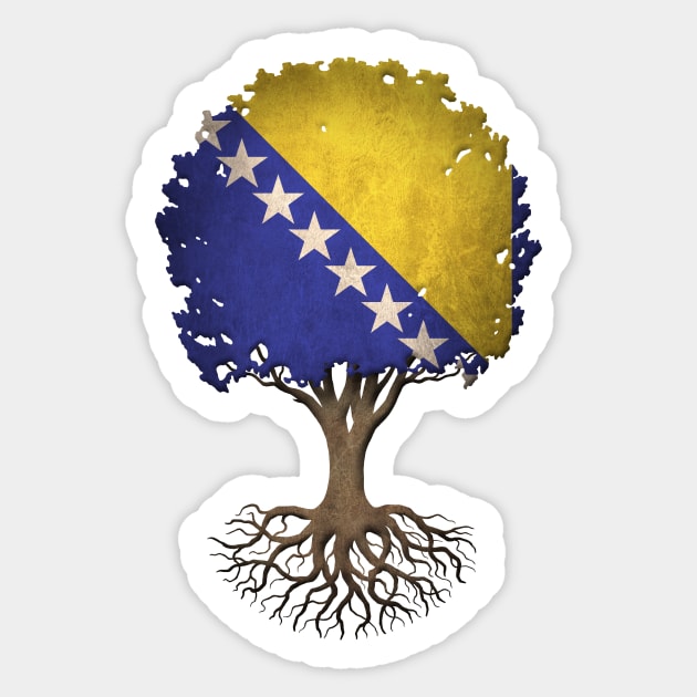 Tree of Life with Bosnian Flag Sticker by jeffbartels